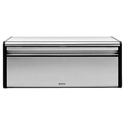 Brabantia Fall Front Bread Bin, Matt Stainless Steel